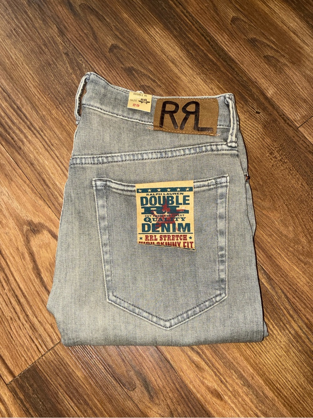 RRL Gray High Skinny Strech Fit - Picture 1 of 16